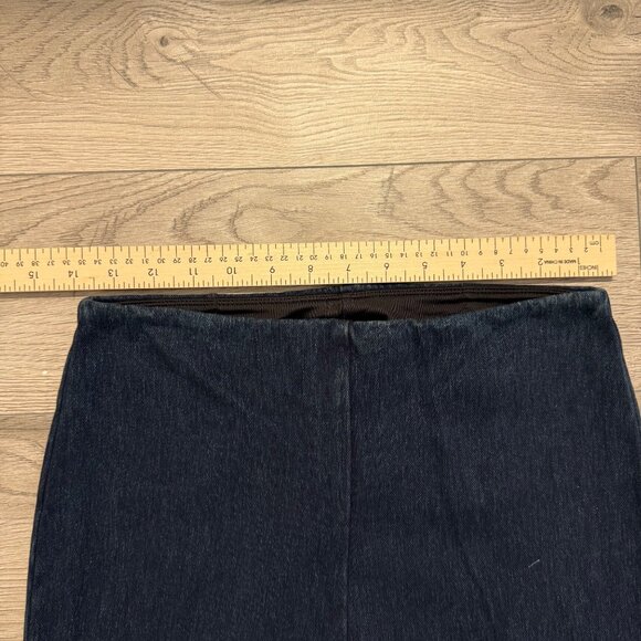 Lysse Crop Jeans Size M Denim Pointed Flared Chevron Hem Pull On Pants Stretch - Picture 10 of 15